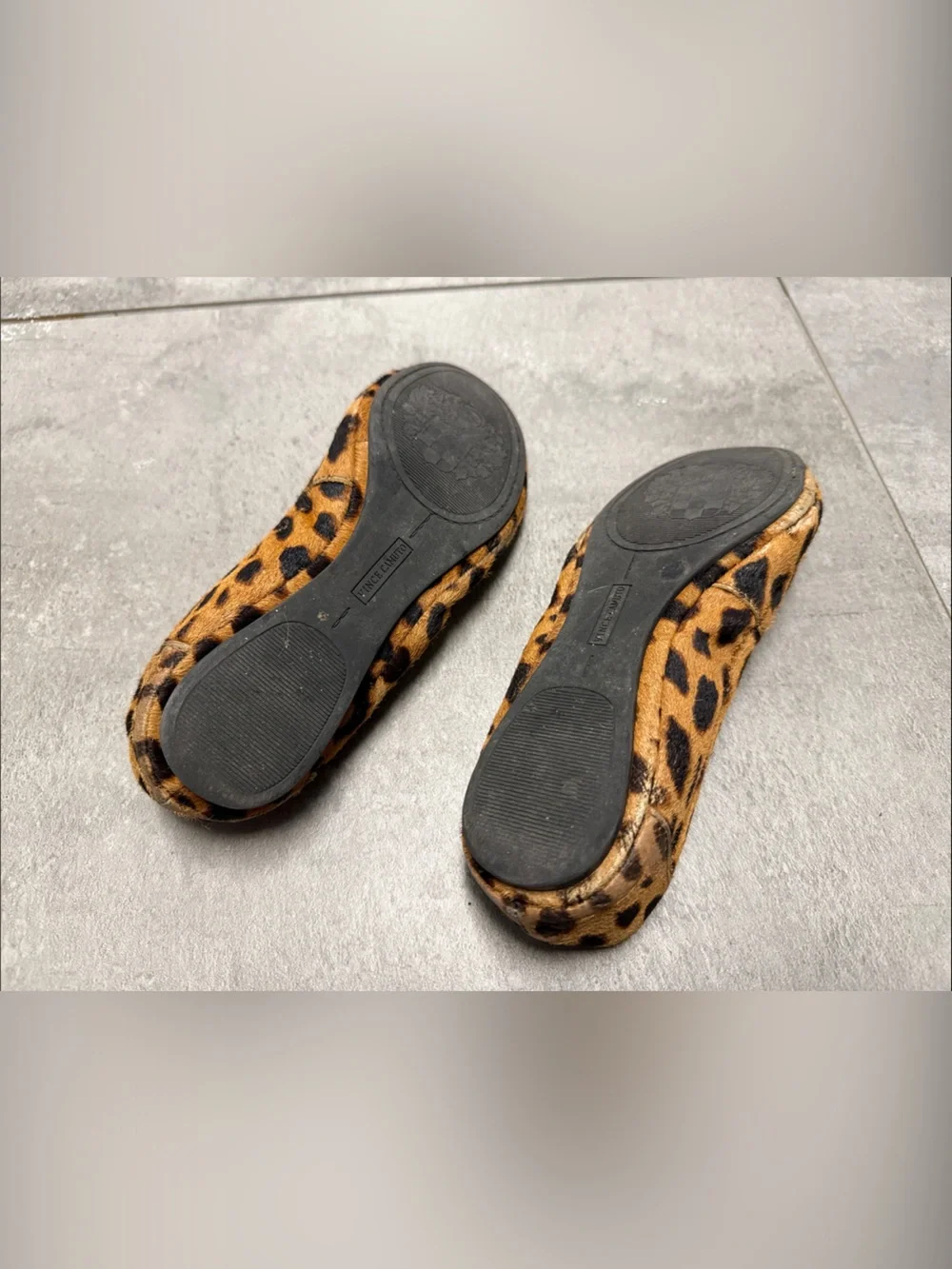 Vince Camuto Leopard-Print Slip-On Ballet Flats in Brown and Black